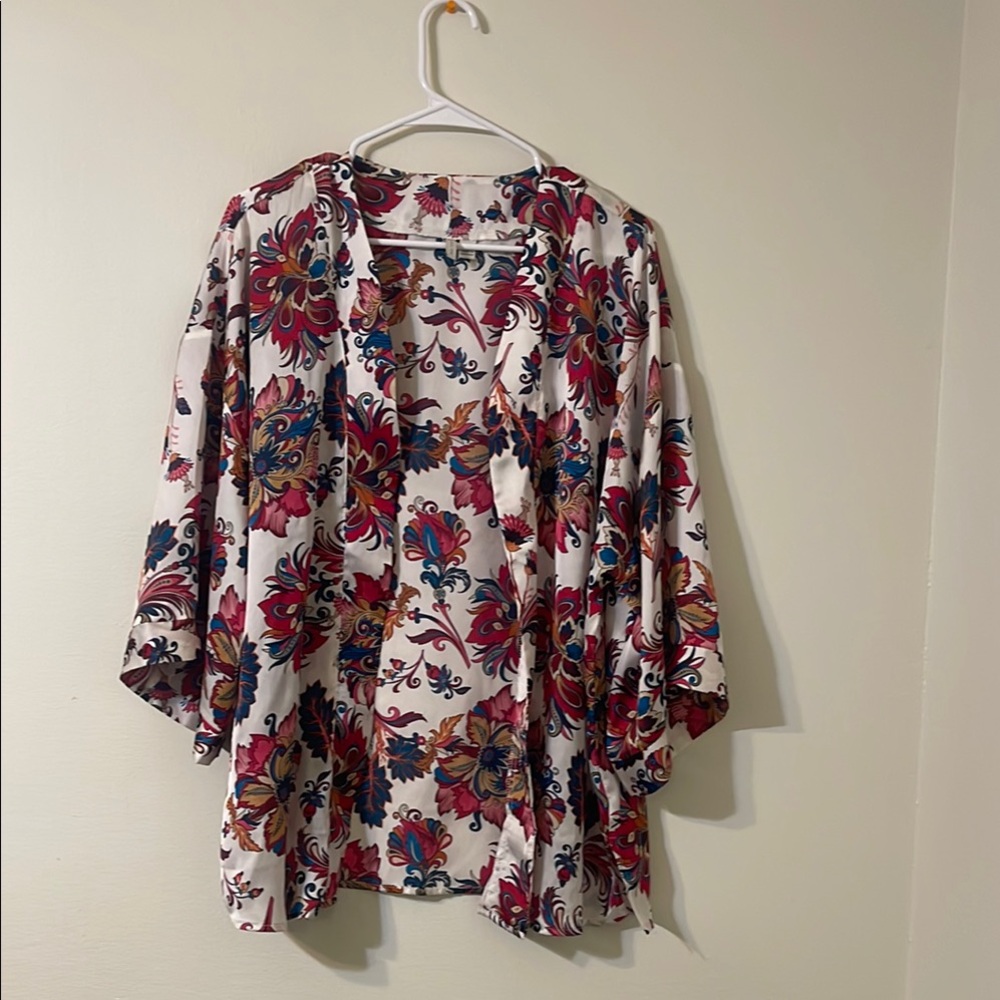 Cato Multicolor Floral Kimono